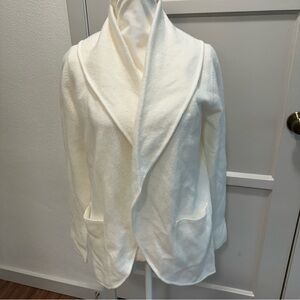 LOFT Cream Women’s Shawl Collar Open Front Cardigan Sz S